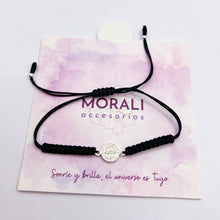 Cargar imagen en el visor de la galería, Pulsera Plata San Benito Negra
